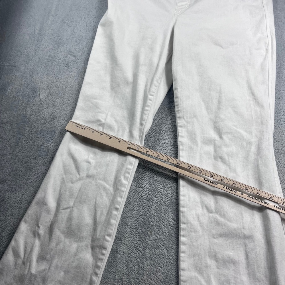 Spanx Clean Elevate Flare Jeans White Pull On High Rise 20349R Womens 1X Tall - Picture 9 of 12